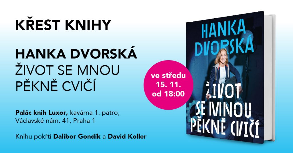 Křest knihy Hanky Dvorské Život se mnou pěkně cvičí 1 1200x628 Zivot se mnou pekne cvici Pozvanka na krest