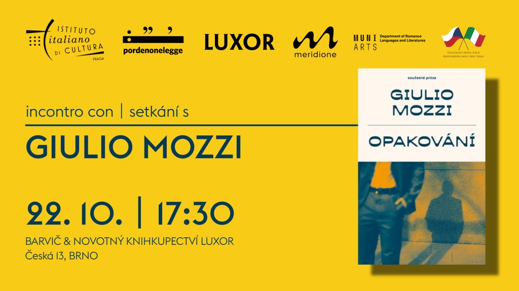 BRNO: Setkání s italským autorem – Giulio Mozzi představí svou novinku Opakování 1 Mozzi BRNO banner 1