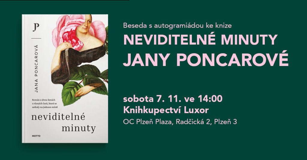 PLZEŇ: Beseda Jany Poncarové ke knize Neviditelné minuty 1 Neviditelne minuty AUTOGR ban 1200x628 BEZ