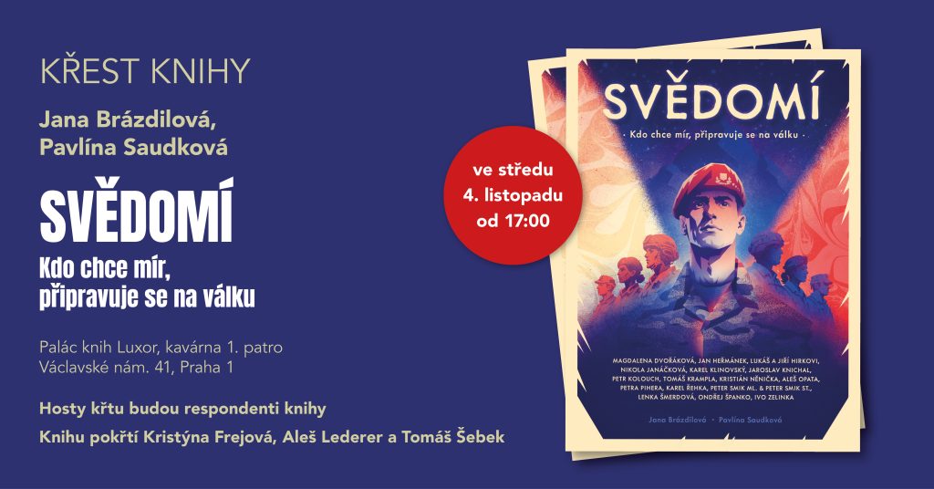 Křest knihy Jany Brázdilové a Pavlíny Saudkové Svědomí 1 Svedomi pozvanka 1200x628