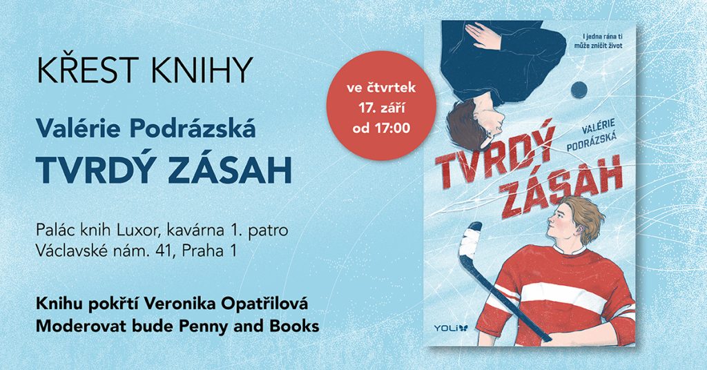 Křest knihy Valérie Podrázské TVRDÝ ZÁSAH 1 Tvrdy zasah pozvanka 1200x628 1
